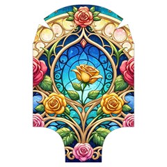 Roses Floral Stained Glass Vibrant Luggage Cover (Small) from ArtsNow.com Front