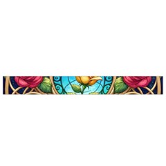 Roses Floral Stained Glass Vibrant Waist Pouch (Small) from ArtsNow.com Bottom