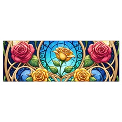 Roses Floral Stained Glass Vibrant Wristlet Pouch Bag (Small) from ArtsNow.com Bottom