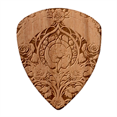 Roses Floral Stained Glass Vibrant Guitar Shape Wood Guitar Pick Holder Case And Picks Set from ArtsNow.com Pick