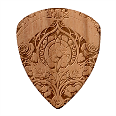 Roses Floral Stained Glass Vibrant Wood Guitar Pick (Set of 10) from ArtsNow.com Front