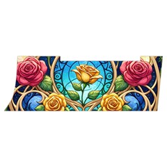 Roses Floral Stained Glass Vibrant Men s Side Zip Front Pouch Ski And Snowboard Bib Pants	 from ArtsNow.com Waistband Left