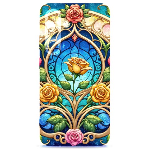 Roses Floral Stained Glass Vibrant Samsung Galaxy S24 6.2 Inch Black TPU UV Case from ArtsNow.com Front