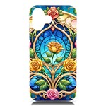 Roses Floral Stained Glass Vibrant iPhone 16 Plus Black UV Print PC Hardshell Case