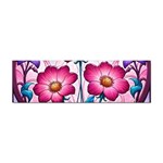 Fantasy Pink Flowers Stained Glass Sticker (Bumper)