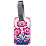 Fantasy Pink Flowers Stained Glass Luggage Tag (two sides)