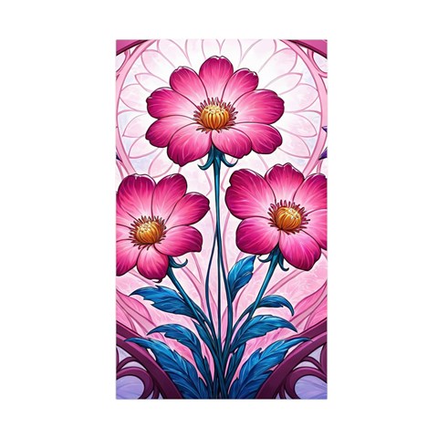 Fantasy Pink Flowers Stained Glass Duvet Cover (Single Size) from ArtsNow.com Duvet Quilt