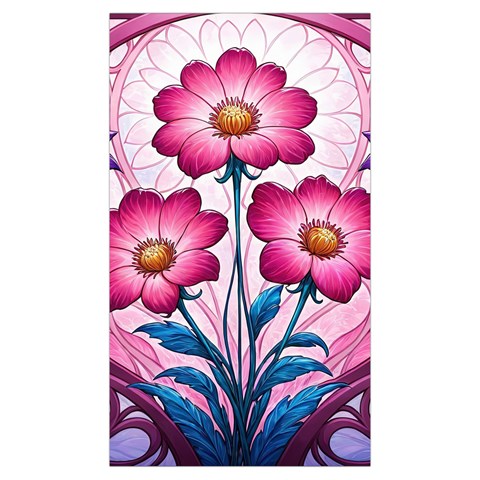 Fantasy Pink Flowers Stained Glass Sleeveless Cozy Lounge Set  from ArtsNow.com Pocket