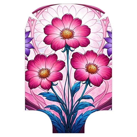 Fantasy Pink Flowers Stained Glass Luggage Cover (Large) from ArtsNow.com Front