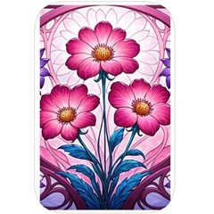 Fantasy Pink Flowers Stained Glass Belt Pouch Bag (Large) from ArtsNow.com Back