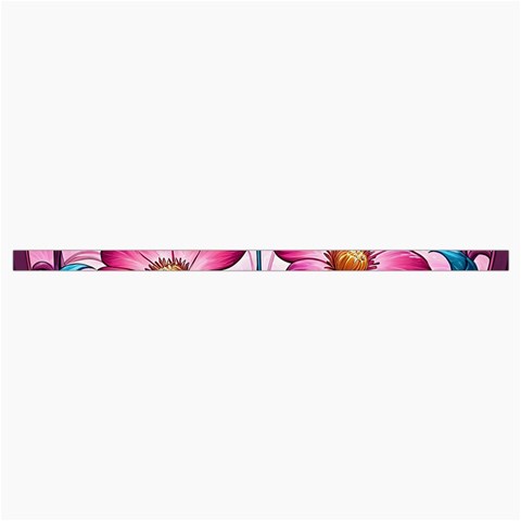 Fantasy Pink Flowers Stained Glass Roll Up Canvas Pencil Holder (M) from ArtsNow.com Strap