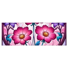 Fantasy Pink Flowers Stained Glass Wristlet Pouch Bag (Small) from ArtsNow.com Bottom