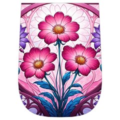 Fantasy Pink Flowers Stained Glass Wristlet Pouch Bag (Small) from ArtsNow.com Right Side