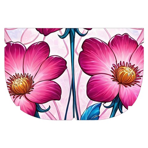 Fantasy Pink Flowers Stained Glass Make Up Case (Small) from ArtsNow.com Side Right