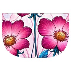 Fantasy Pink Flowers Stained Glass Make Up Case (Small) from ArtsNow.com Side Left