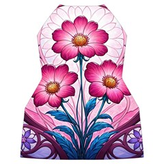 Fantasy Pink Flowers Stained Glass Women s Long Sleeve Raglan T Back