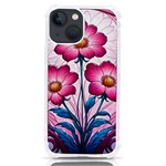 Fantasy Pink Flowers Stained Glass iPhone 13 mini TPU UV Print Case