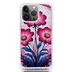 Fantasy Pink Flowers Stained Glass iPhone 13 Pro TPU UV Print Case