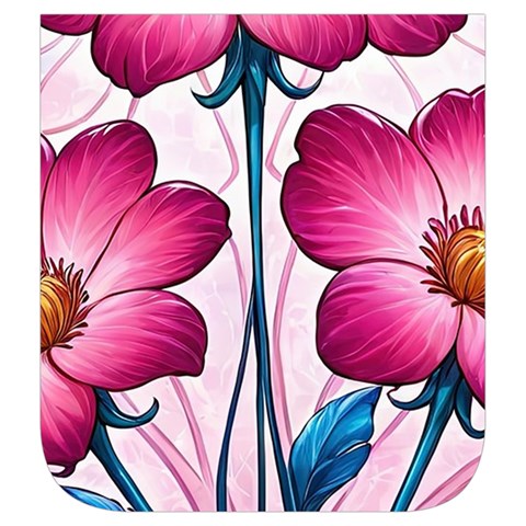 Fantasy Pink Flowers Stained Glass Men s Side Zip Front Pouch Ski And Snowboard Bib Pants	 from ArtsNow.com Right Pocket