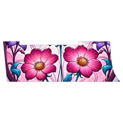 Fantasy Pink Flowers Stained Glass Men s Side Zip Front Pouch Ski And Snowboard Bib Pants	 from ArtsNow.com Waistband Right