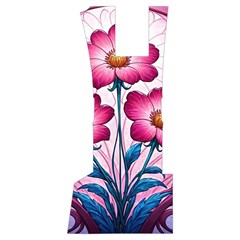 Fantasy Pink Flowers Stained Glass Men s Side Zip Front Pouch Ski And Snowboard Bib Pants	 from ArtsNow.com Front Bottom Left