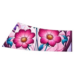 Fantasy Pink Flowers Stained Glass Men s Side Zip Front Pouch Ski And Snowboard Bib Pants	 from ArtsNow.com Waistband Back Right