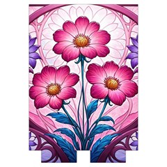 Fantasy Pink Flowers Stained Glass Automatic Folding Umbrella with Case (Medium) from ArtsNow.com Case