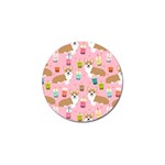 Corgi Bubble Boba Tea Pink Pattern Golf Ball Marker (10 pack)