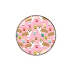 Corgi Bubble Boba Tea Pink Pattern Hat Clip Ball Marker (10 pack)