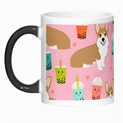 Corgi Bubble Boba Tea Pink Pattern Morph Mug from ArtsNow.com Left