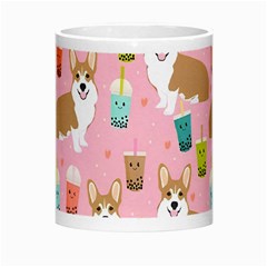 Corgi Bubble Boba Tea Pink Pattern Morph Mug from ArtsNow.com Center