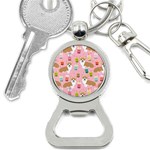 Corgi Bubble Boba Tea Pink Pattern Bottle Opener Key Chain