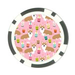 Corgi Bubble Boba Tea Pink Pattern Poker Chip Card Guard