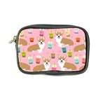 Corgi Bubble Boba Tea Pink Pattern Coin Purse