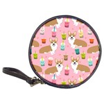 Corgi Bubble Boba Tea Pink Pattern Classic 20-CD Wallets