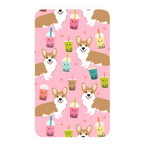 Corgi Bubble Boba Tea Pink Pattern Memory Card Reader (Rectangular) from ArtsNow.com Front