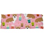 Corgi Bubble Boba Tea Pink Pattern 21 x60  Body Pillow Case Dakimakura (Two Sides)