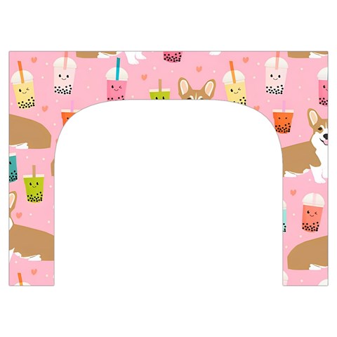 Corgi Bubble Boba Tea Pink Pattern Toiletries Pouch from ArtsNow.com Front