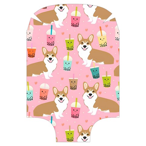 Corgi Bubble Boba Tea Pink Pattern Luggage Cover (Large) from ArtsNow.com Back