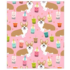 Corgi Bubble Boba Tea Pink Pattern Belt Pouch Bag (Small) from ArtsNow.com Back Strap