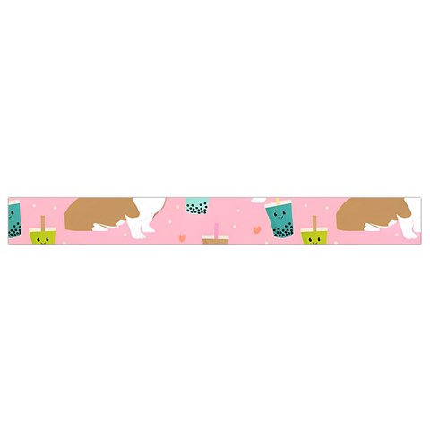 Corgi Bubble Boba Tea Pink Pattern Belt Pouch Bag (Small) from ArtsNow.com Bottom