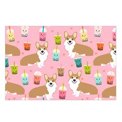 Corgi Bubble Boba Tea Pink Pattern Belt Pouch Bag (Small) from ArtsNow.com Loop