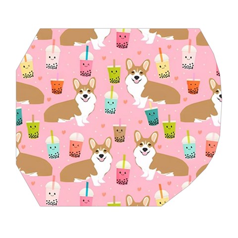 Corgi Bubble Boba Tea Pink Pattern Belt Pouch Bag (Small) from ArtsNow.com Tape