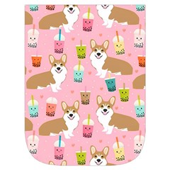 Corgi Bubble Boba Tea Pink Pattern Waist Pouch (Large) from ArtsNow.com Front Pocket