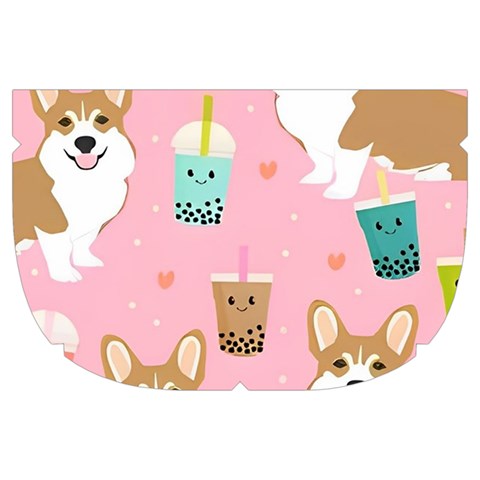 Corgi Bubble Boba Tea Pink Pattern Make Up Case (Large) from ArtsNow.com Side Right