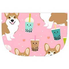 Corgi Bubble Boba Tea Pink Pattern Make Up Case (Large) from ArtsNow.com Side Right