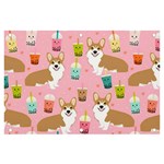 Corgi Bubble Boba Tea Pink Pattern Banner and Sign 6  x 4 