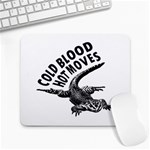 Lizard graphic illustration with sarcastic phase Large Mousepad