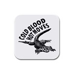 Lizard graphic illustration with sarcastic phase Rubber Square Coaster (4 pack)