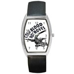 Lizard graphic illustration with sarcastic phase Barrel Style Metal Watch